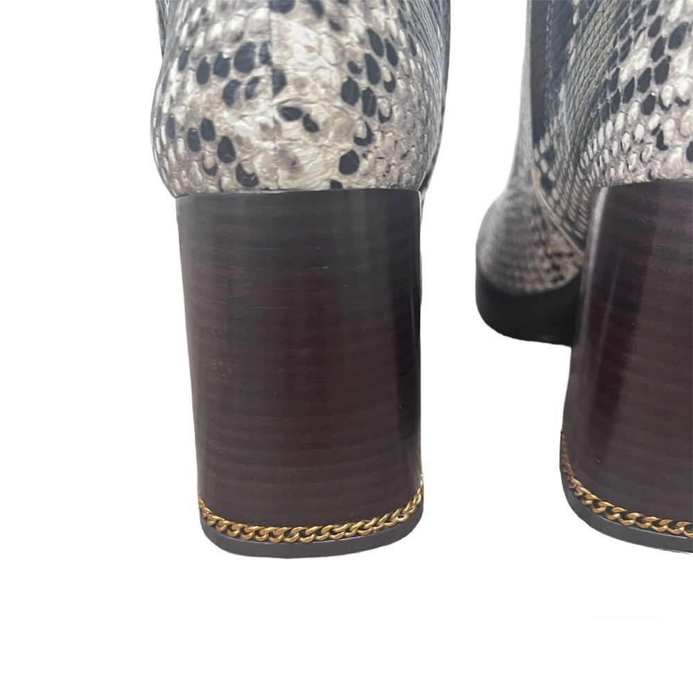 Tory Burch Ruby Platform Chain Inlay Heel Boots-S… - image 4